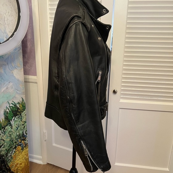 Prime Parts, SZ 46, black leather, biker jacket. - Picture 5 of 11